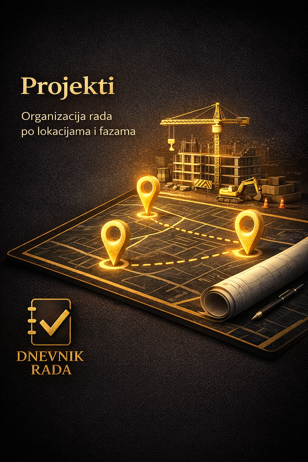 Pregled projekta u aplikaciji Dnevnik rada